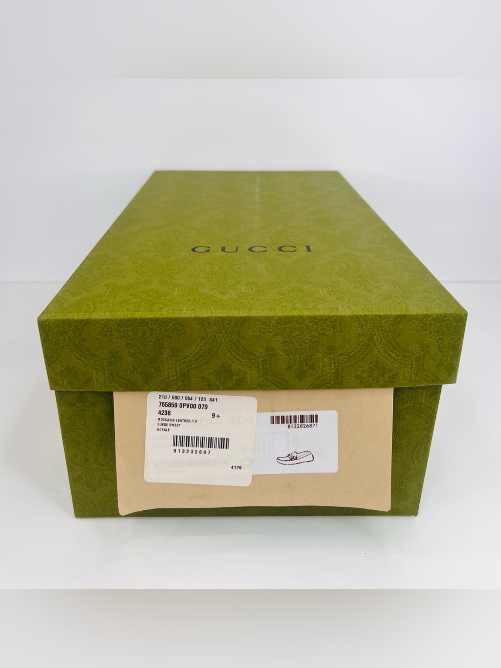 Gucci Men Byorn Horsebit Blue Suede Driver Logo Loafers UK 9.5 - US 10 - EU 43.5 - Picture 2 of 11
